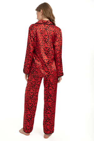 Leopar Saten Pijama