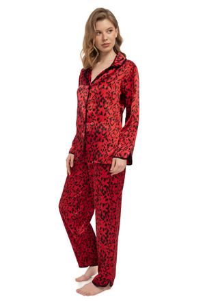 Leopar Saten Pijama