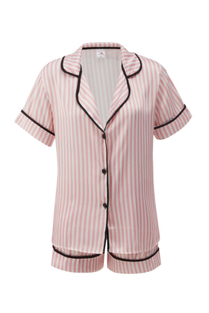Çizgili Kısa Saten Pijama