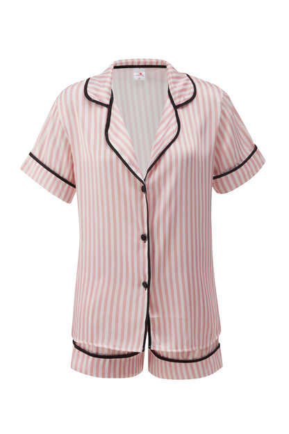 Çizgili Kısa Saten Pijama