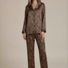 Daria Leopar Desen Saten Pijama Takımı - Leopar