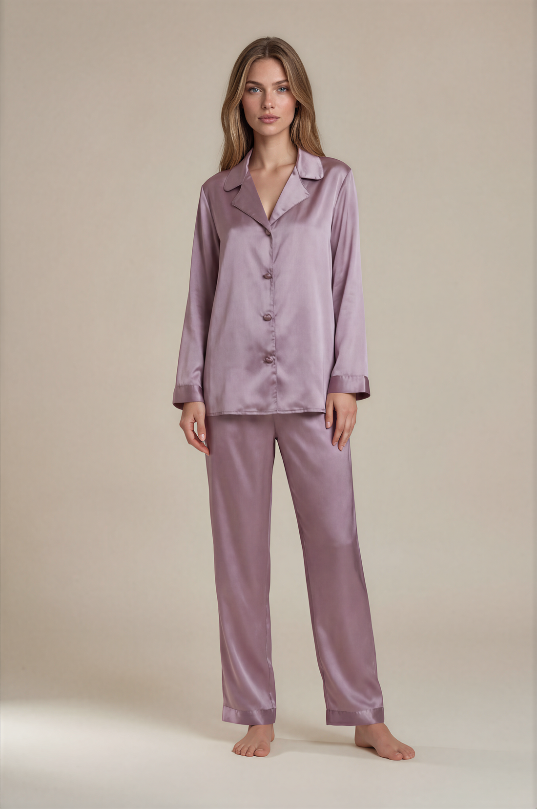Daria Klasik Saten Pijama Takımı